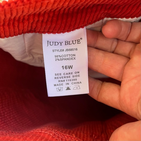 Judy Blue A Walk With You Buttonfly Ankle Straight Corduroy Pant NWOT Sz 16W - Picture 8 of 13
